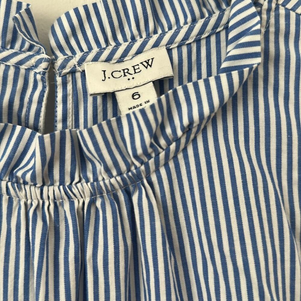 J. Crew Blue Tiered Sundress Sleeveless Casual Size 6 - Picture 3 of 11